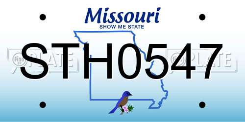 STH0547 Missouri License Plate