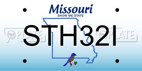 STH32I Missouri License Plate