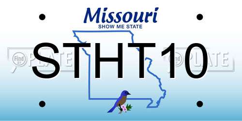 STHT10 Missouri License Plate