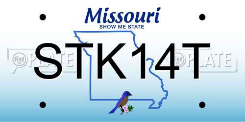 STK14T Missouri License Plate
