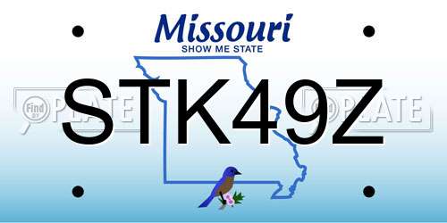 STK49Z Missouri License Plate