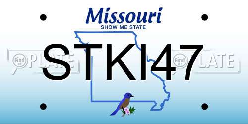 STKI47 Missouri License Plate