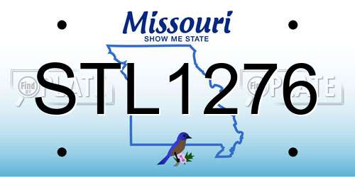 STL1276 Missouri License Plate