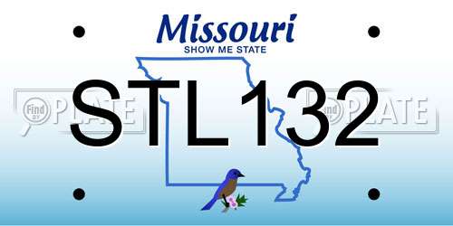 STL132 Missouri License Plate