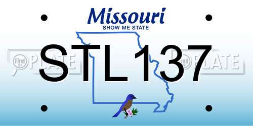 STL137 Missouri License Plate