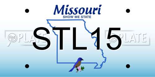STL15 Missouri License Plate