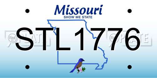STL1776 Missouri License Plate