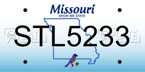 STL5233 Missouri License Plate