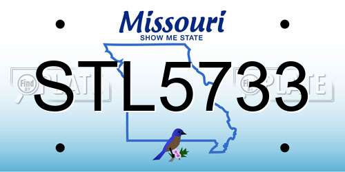 STL5733 Missouri License Plate