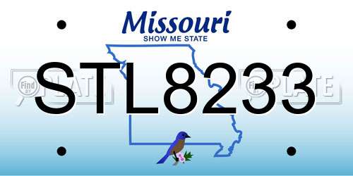 STL8233 Missouri License Plate