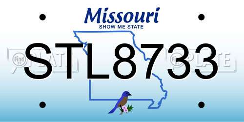 STL8733 Missouri License Plate