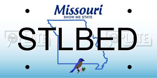 STLBED Missouri License Plate