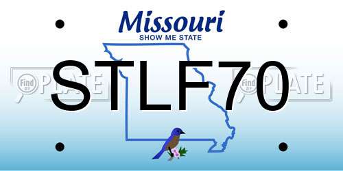 STLF70 Missouri License Plate