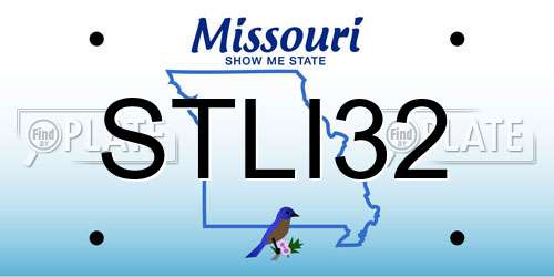 STLI32 Missouri License Plate