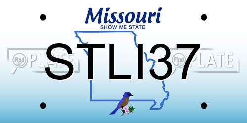 STLI37 Missouri License Plate