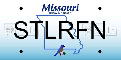 STLRFN Missouri License Plate
