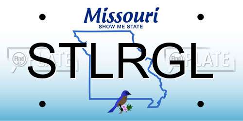 STLRGL Missouri License Plate