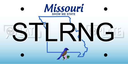 STLRNG Missouri License Plate