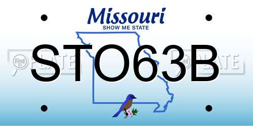 STO63B Missouri License Plate