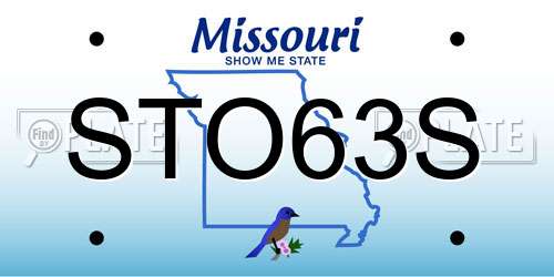 STO63S Missouri License Plate