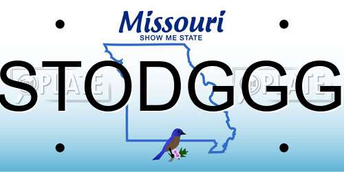 STODGGG Missouri License Plate