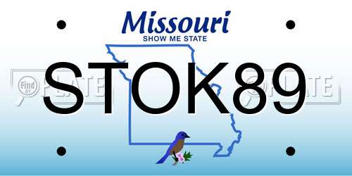 STOK89 Missouri License Plate