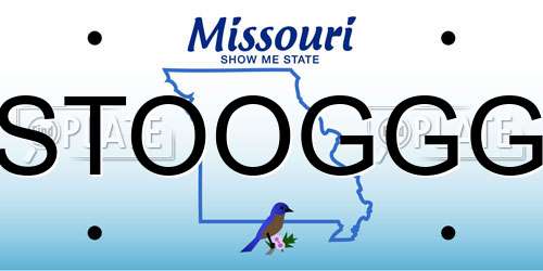 STOOGGG Missouri License Plate