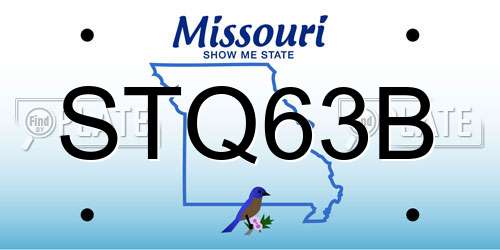STQ63B Missouri License Plate