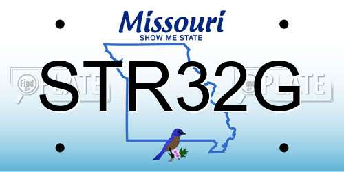 STR32G Missouri License Plate