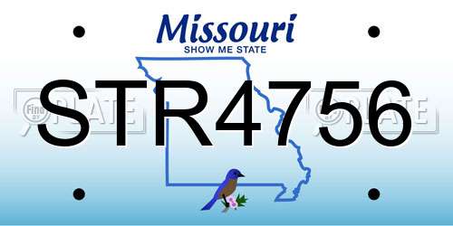 STR4756 Missouri License Plate