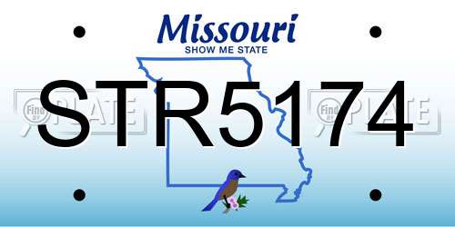 STR5174 Missouri License Plate