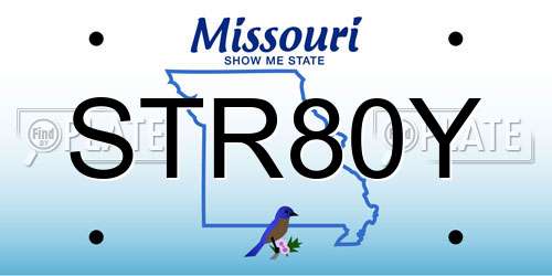 STR80Y Missouri License Plate