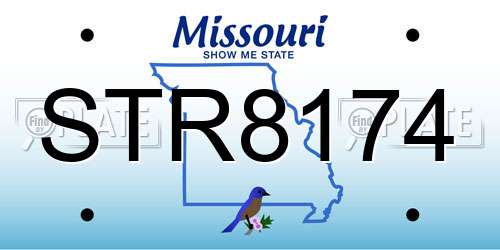 STR8174 Missouri License Plate
