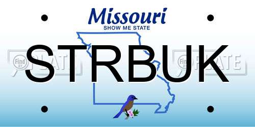 STRBUK Missouri License Plate