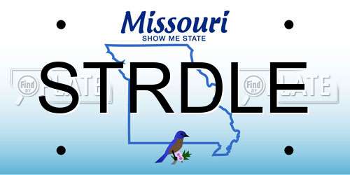 STRDLE Missouri License Plate