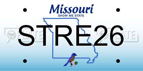 STRE26 Missouri License Plate