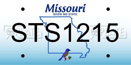 STS1215 Missouri License Plate