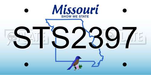 STS2397 Missouri License Plate