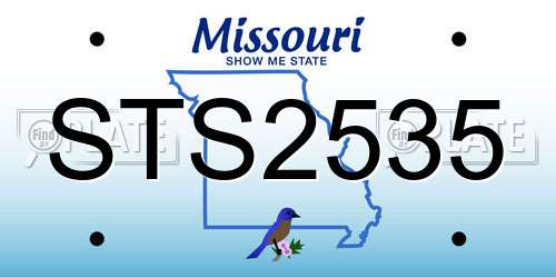 STS2535 Missouri License Plate