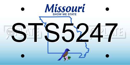 STS5247 Missouri License Plate