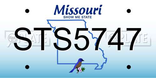 STS5747 Missouri License Plate
