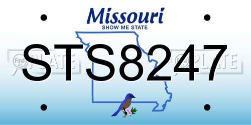STS8247 Missouri License Plate