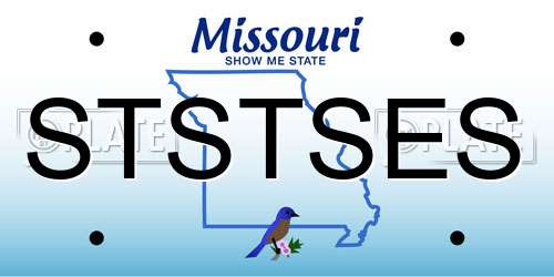 STSTSES Missouri License Plate