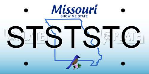 STSTSTC Missouri License Plate