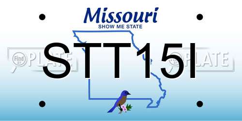 STT15I Missouri License Plate