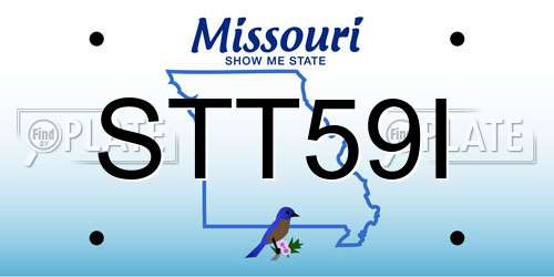 STT59I Missouri License Plate