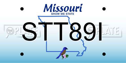 STT89I Missouri License Plate