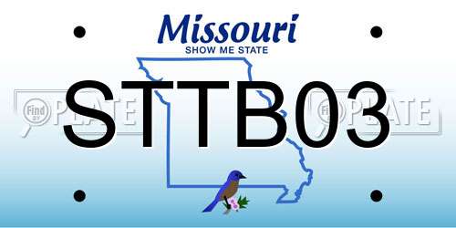 STTB03 Missouri License Plate