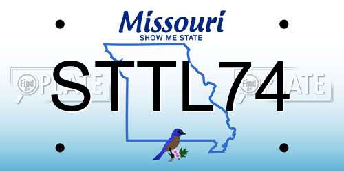 STTL74 Missouri License Plate