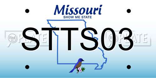 STTS03 Missouri License Plate